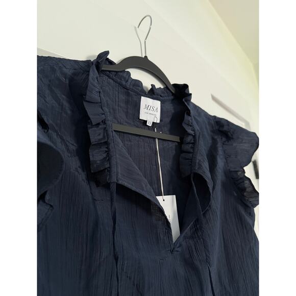 $220 NEW Misa LA Basia Top - Midnight Navy - XS - Picture 6 of 9